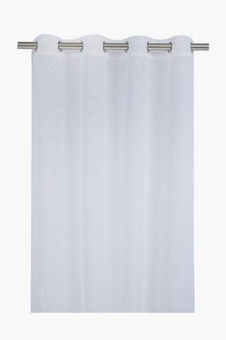 Eyelet Sheer Pastel Floral Curtain, 140x225cm