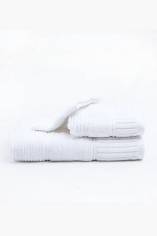 3 Pack Cotton Jacquard Textured Stripe Multi Towel Set