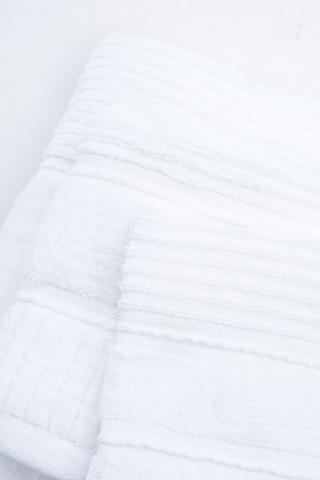 3 Pack Cotton Jacquard Textured Stripe Multi Towel Set