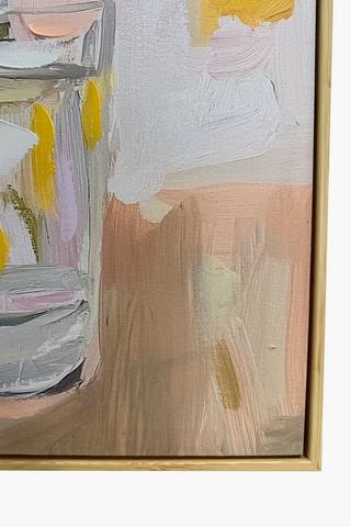 Hand Painted Flowers In Vase Canvas, 50x70cm