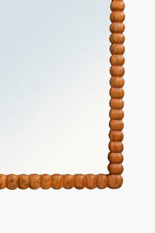 Beaded Mangowood Mirror, 60x100cm