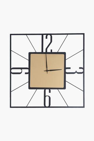 Classic Metal Square Clock, 60cm