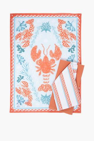 Dunbar Crab Tea Towel Set