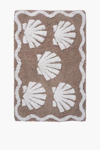Cotton Tufted Shells Bath Mat, 50x80cm
