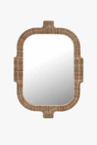 Rectangle Jute Sheild Mirror, 60x90cm