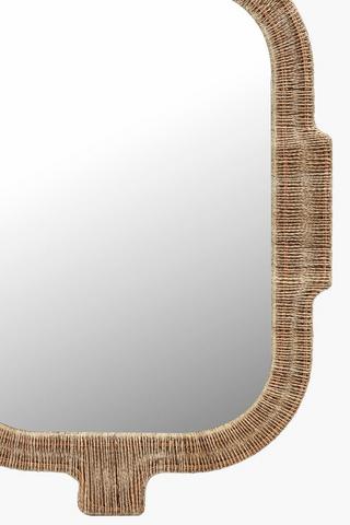 Rectangle Jute Sheild Mirror, 60x90cm