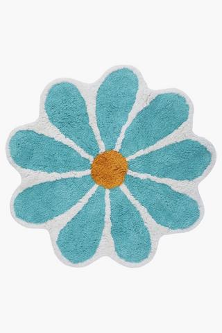 Cotton Shaped Daisy Bath Mat, 70x70cm