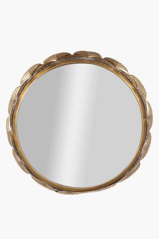 Scallop Mirror Decor Tray, 35x8cm