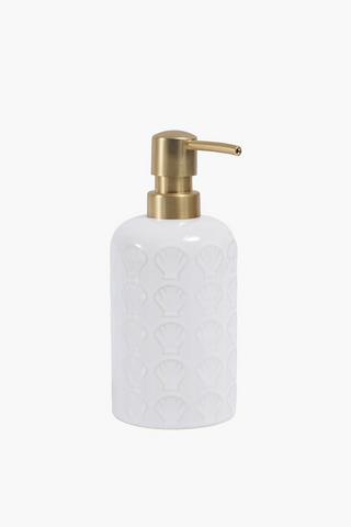 Ceramic Glazed Shell Soap Dispenser