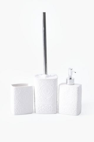 Dolomite Medallion Toilet Brush Set