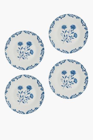 4 Pack Rita Porcelain Dinner Plates