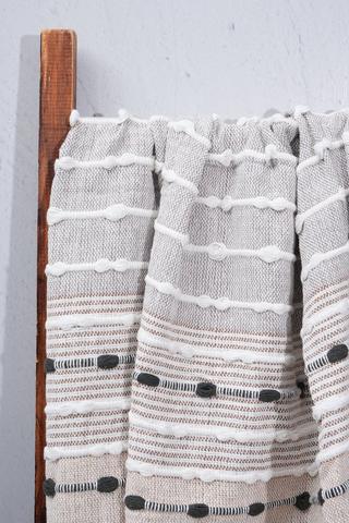 Cotton Multi Textured Throw, 140x180cm