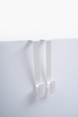 2 Pack Over The Door Powder Coated Hooks
