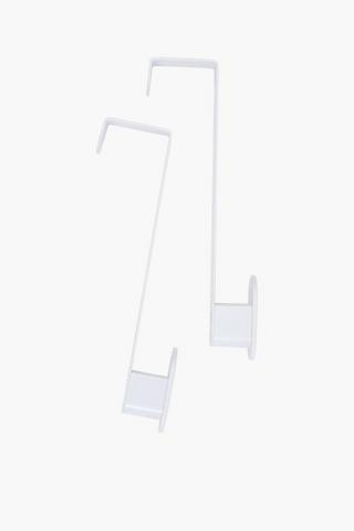 2 Pack Over The Door Powder Coated Hooks