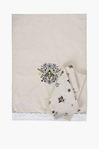 3 Pack Alden Bee Tea Towel Set