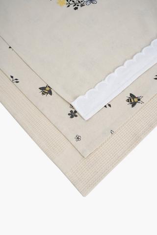3 Pack Alden Bee Tea Towel Set