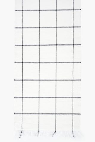 Woven Check Table Runner