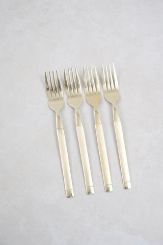4 Pack 2 Tone Stainless Steel Forks