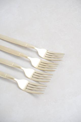 4 Pack 2 Tone Stainless Steel Forks