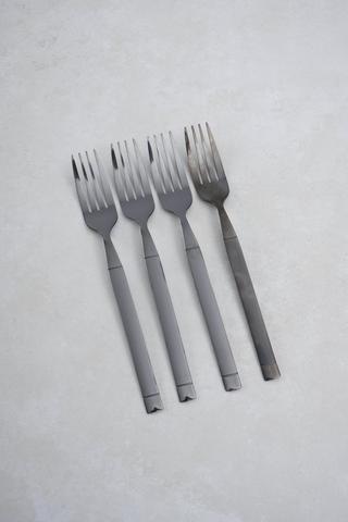 4 Pack 2 Tone Stainless Steel Forks