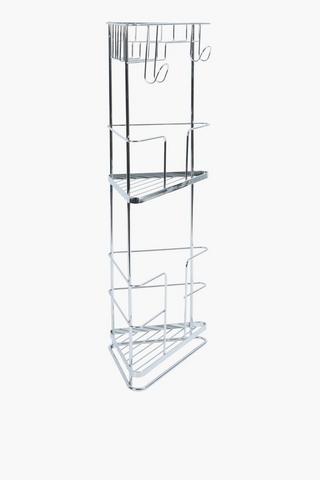 3 Tier Corner Chrome Storage Tower