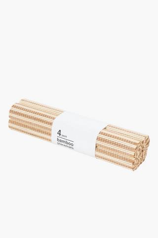 4 Pack Bamboo Placemats