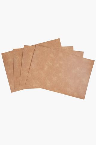 4 Pack Pu Rectangle Placemats
