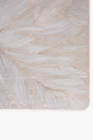 4 Pack Rectangular Lurex Leaf Placemats
