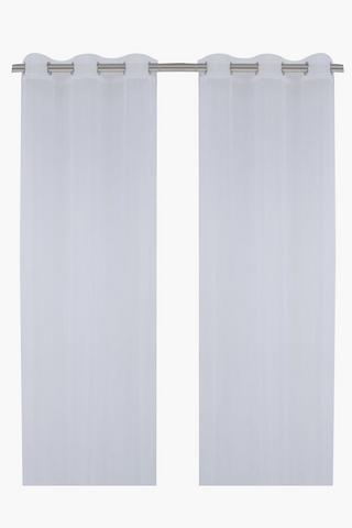 2 Pack Eyelet Sheer Voile Curtain, 115x225cm