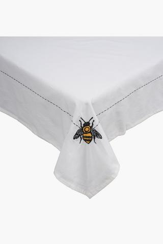 Alden Embroidered Bee Tablecloth, 135x230cm