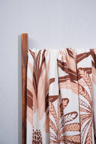 Cotton Printed Palm Throw, 140x180cm