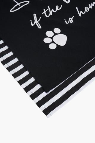 Script And Stripe Tea Towel Set