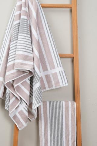 Cotton Jacquard Astrid Stripe Bath Sheet