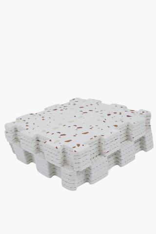 10 Pack Foam Terrazzo Floor Tile, 30x30cm