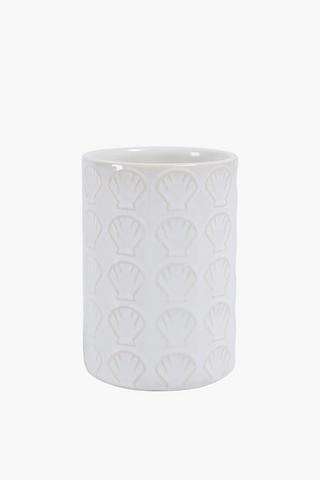 Ceramic Glazed Shell Bath Tumbler
