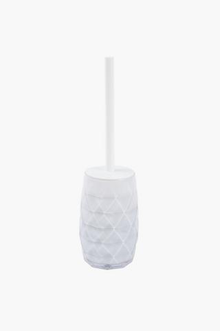 Textured Acrylic Toilet Brush Set