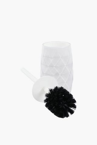 Textured Acrylic Toilet Brush Set