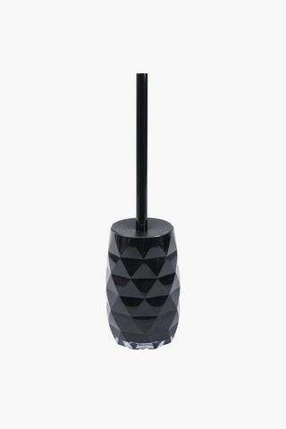 Textured Acrylic Toilet Brush Set