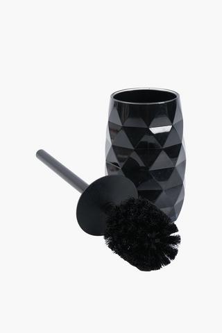 Textured Acrylic Toilet Brush Set