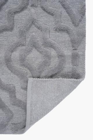 Tufted Damask Geometric Bath Mat, 50x80cm