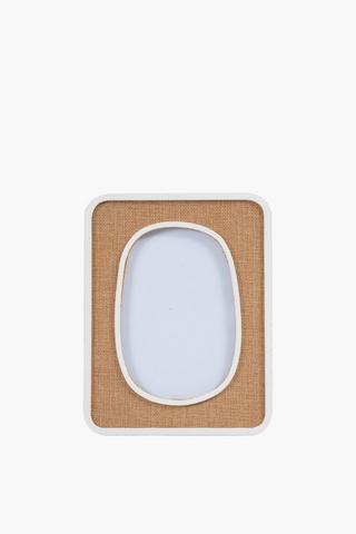 Hessian Round Frame, 12x18cm