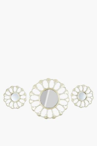 3 Pack Flower Mirrors