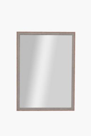 Rectangle Fabric Border Mirror, 50x70cm