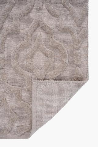 Tufted Damask Geometric Bath Mat, 50x80cm