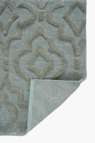 Tufted Damask Geometric Bath Mat, 50x80cm