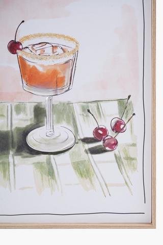 Framed 2 Pack Cocktail Wall Canvas, 30x40cm