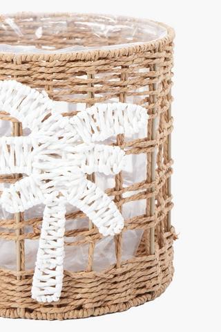 Woven Palm Tree Planter, 25cm