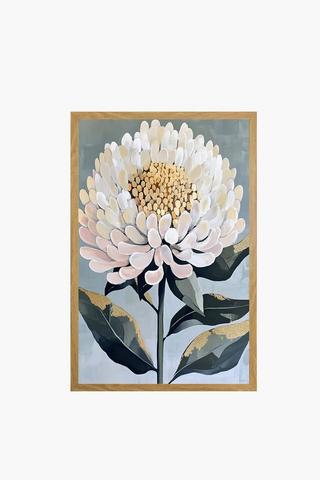 Framed Dahlia Canvas, 40x60cm