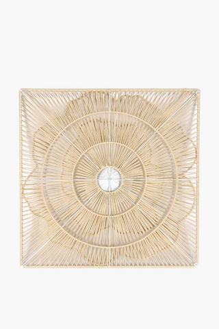 Dimensional Flower Square Wall Art, 80x80cm