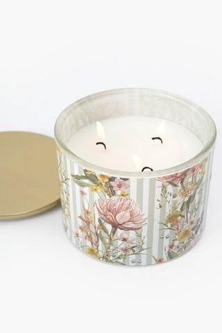 Floral Glass Candle, 292g